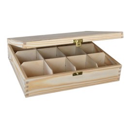 Drewniane Pudełko z 12 przegródkami