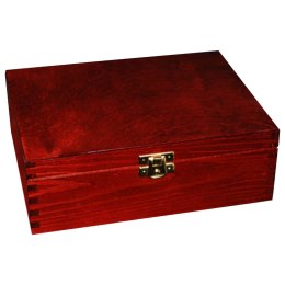 Drewniane Pudełko z 6 przegródkami - mahoń