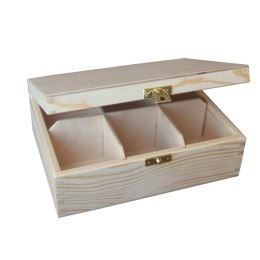 Drewniane Pudełko z 6 przegródkami