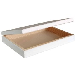 Drewniane Pudełko z magnesem 20x14 - białe