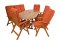 Zestaw mebli ogrodowych Toledo z 8 krzesłami Calgary (drewno z certyfikatem FSC) i 8 poduszkami w kolorze ceglasto czerwonym