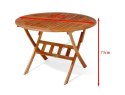 Zestaw mebli ogrodowych Bradford stół o średnicy 110cm + 4 krzesła Calgary : Wybierz stół w zestawie - Bradford 110