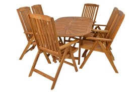 Zestaw mebli ogrodowych Bristol (153-195) x 90 z 6 krzesłami Ascot lub Bristol : Wybierz krzesła w zestawie - Bristol