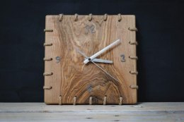 Zegar wiszący drewniany Bergul