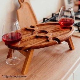 Stoliczek składany piknikowy do wina i przekąsek nr2